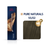 Wella Professionals Koleston Perfect ME+ Pure Naturals NO 55/02 Έντονο Καστανό Ανοιχτό Φυσικό Ματ (60ml)