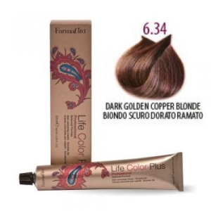 Farmavita Life Color Plus NO 6.34 Ξανθό Σκούρο Ντορέ Χάλκινο (100ml)