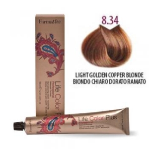 Farmavita Life Color Plus NO 8.34 Ξανθό Ανοικτό Ντορέ Χάλκινο (100ml)