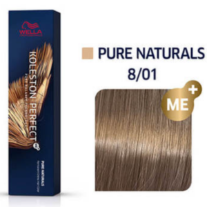 Wella Professionals Koleston Perfect ME+ Pure Naturals NO 8/01 Ξανθό Ανοιχτό Φυσικό Σαντρέ (60ml)