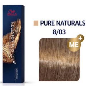 Wella Professionals Koleston Perfect ME+ Pure Naturals NO 8/03 Ξανθό Ανοιχτό Φυσικό Χρυσό (60ml)